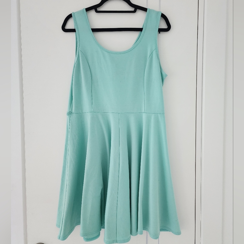 Mint Green Sleeveless Skater Dress